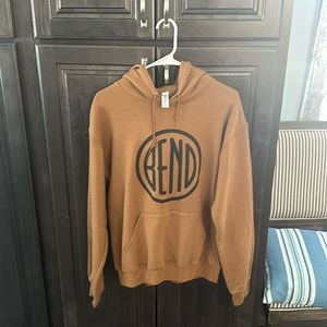 Bend, hooded sweatshirt, brown with pocket, small child